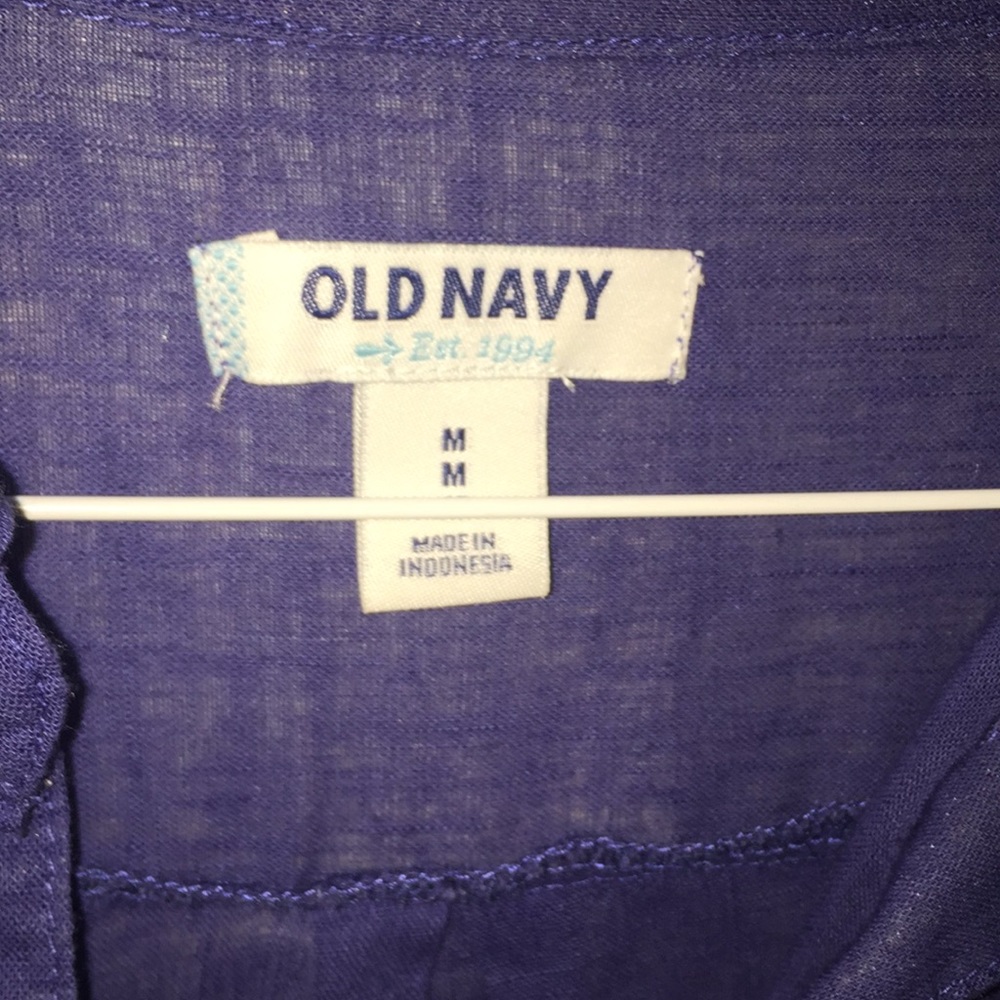 Navy Button Up - Picture 2 of 2